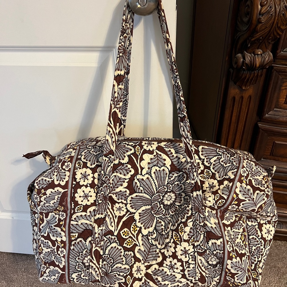 Vera Bradley NWOT Slate Blooms Large Duffle Bag